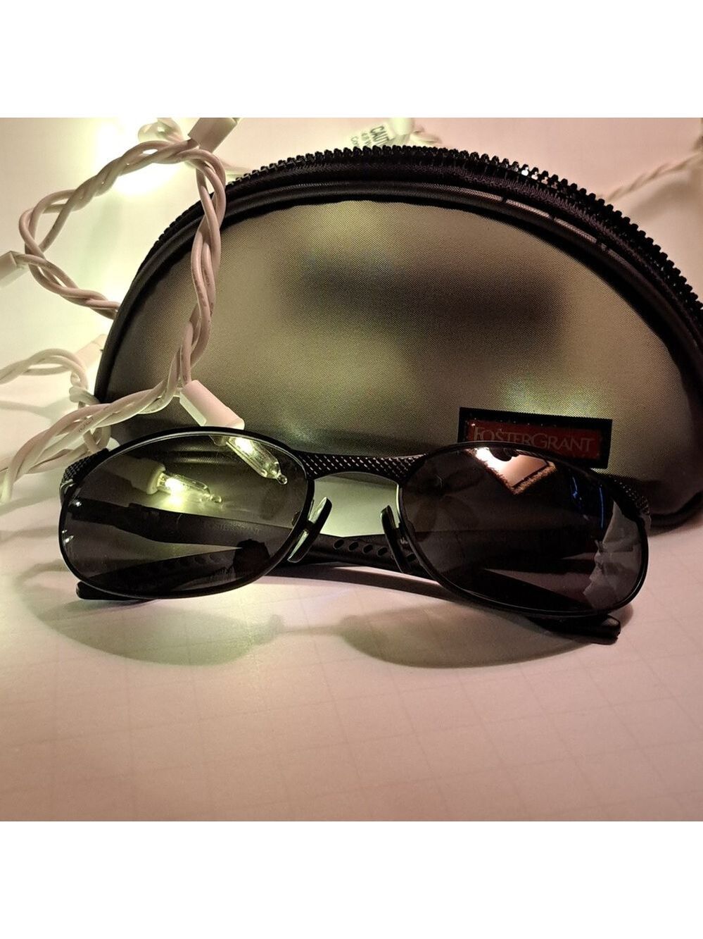 Foster Grant Gray Sunglasses With Pouch. Iron Man Triathlon. New